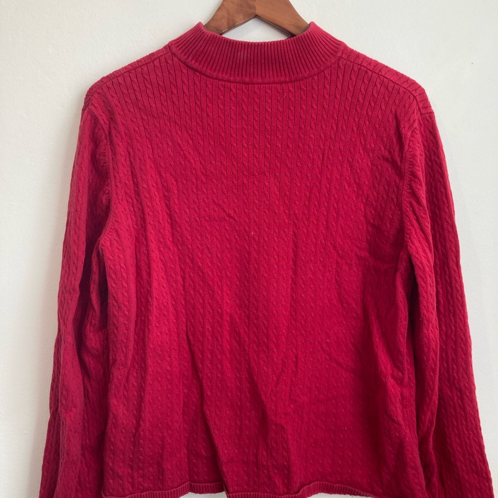 Red Cable Knit Sweater